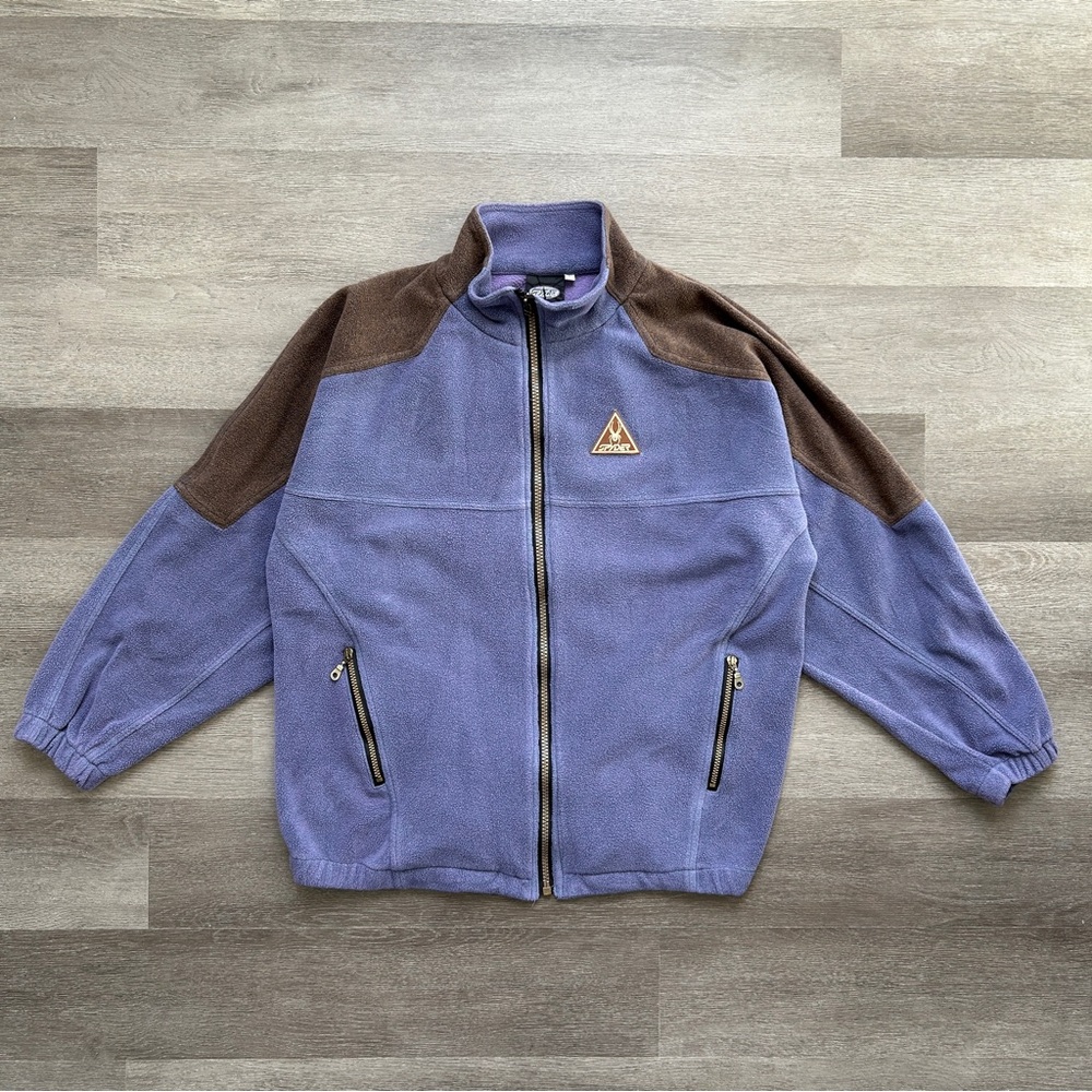 Vintage Y2K • Spyder • Heather Purple/ Brown Full Zip Fleece Jacket - Sz L